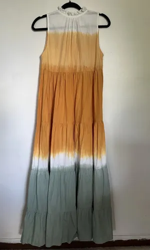 SWF Escapism Cotton Ruffle Neck Tiered Maxi Dress – Spring Brights – Size XS thumbnail 5