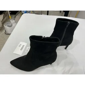 Womans Ann Taylor Stilettos Ankle Boots 8 M Black Side Zip Pointed Toe thumbnail 3