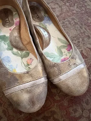 Born Metallic Taupe and Gold Ballet Flats thumbnail 12