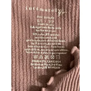 Free People FP Movement Nude Pink Lettuce Rib Knit Long Sleeve Crop Top Sz XS/S thumbnail 6