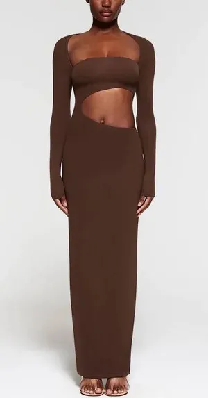 SKIMS NWOT Fits Everybody Shrug in Cocoa thumbnail 1