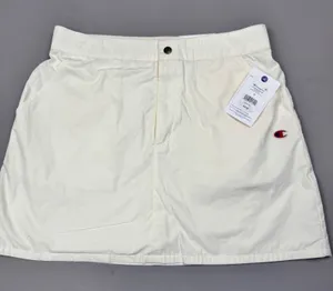 Champion‎ Campus Skirt Womens 10 Unbleached Cotton Cream Mini Mesh Lined New thumbnail 1
