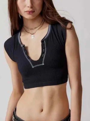 Go For Gold Urban Outfitters Top thumbnail 1