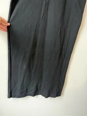 VTG J CREW Sleeveless Turtleneck Midi Dress Classic Minimalist Cotton Black M thumbnail 3