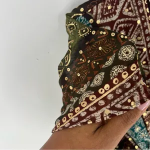 Rabbit Rabbit Rabbit Tribal Boho Printed‎ Chiffon Batwing Asymmetrical Hem Dress thumbnail 7