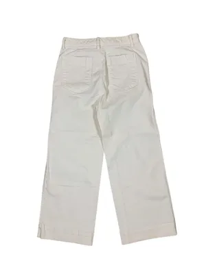 Gap White High Rise Wide Leg Crop Pants Casual Minimalist Womens 4 thumbnail 2