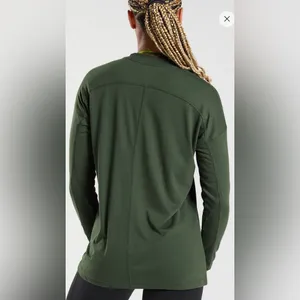 GymShark POWER LONG SLEEVE T-SHIRT women’s oversized olive green M thumbnail 2