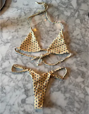 Polka dot bikini set Yellow thumbnail 2