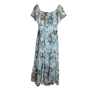 Baltic Born Amalfi Smocked Maxi Dress Blue Floral thumbnail 8