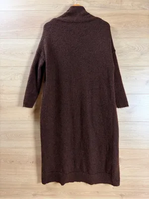 HUMANOID Brown Wool Mohair MIDI Cardigan Size Small thumbnail 7