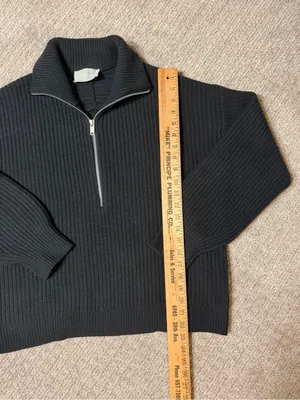 EVERLANE THE HALF-ZIP SWEATER IN WOOL SIZE SMALL thumbnail 4