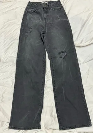 Black Wide Leg Jeans thumbnail 3
