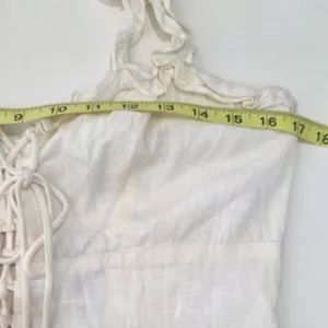 Finders Keepers Urban Outfitters White Lace Up Robin Mini Dress Women Size L (8) thumbnail 6