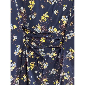 Torrid Womens Floral Print V-Neck Top Size 0 Blue/Multicolor Short Sleeve thumbnail 8