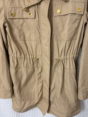 Michael Kors Tan with Gold Hardware Trench Coat Jacket Small thumbnail 3