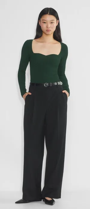 Sculpt Knit Sweetheart Longsleeve thumbnail 1