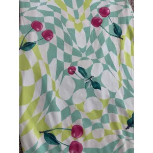 AFRM Amina Mesh Midi Slip Dress Size XS Green Checkered Red‎ Cherry Print thumbnail 7