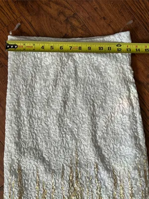 NWOT Joyce Leslie Strapless White Lace Dress/Skirt with Gold Accents thumbnail 11
