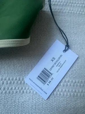 We Wore What contrast one shoulder top green / wheat NWT XS thumbnail 3