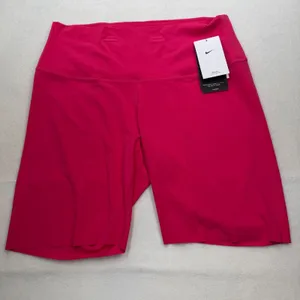Nike Womens Zenvy Gentle-Support High-Waisted 8" Biker Shorts Pink DQ6003-666 XS thumbnail 2
