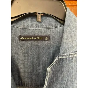 Abercrombie & Fitch, button-down denim belted shirt dress thumbnail 2