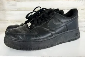 Vintage Nike Air Force 1 07 W 8.5 Low Supreme Black Sneakers Shoes 315100 001‎ thumbnail 1