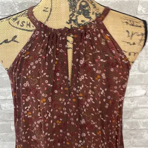Maurices Brown Floral High Neck Dress thumbnail 3