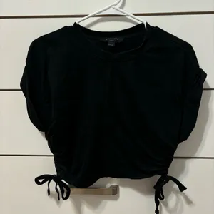 ALL SAINTS Allsaints Ruched Tie-Side Top BLACK thumbnail 3