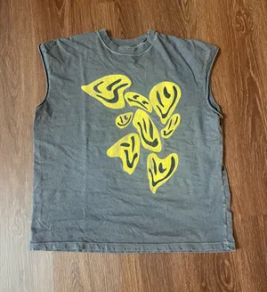 Girl Dangerous Free People Muscle Tee Smiley Graphic Small thumbnail 1