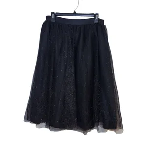 Orsay Sparkle Black Tulle A-Line Midi Skirt Size 40 (Large) thumbnail 2