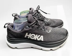 Hoka Gaviota 5 Wide Womens 11D Black White Stability Running Shoes 1134270 BWHT thumbnail 1