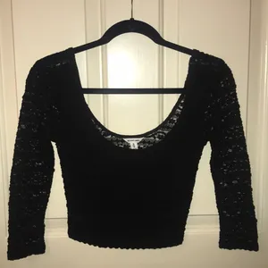 Bethany Mota Black Lace Crop Top thumbnail 2