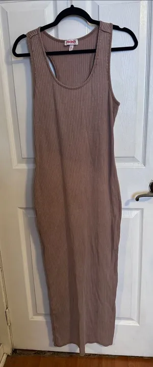 MadragRibbed Maxi Tank Dress in Mauve thumbnail 1