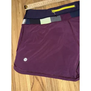 LULULEMON *RARE* Purple Run Tracker‎ Shorts Cut Tag Measurements In Pics EUC thumbnail 2