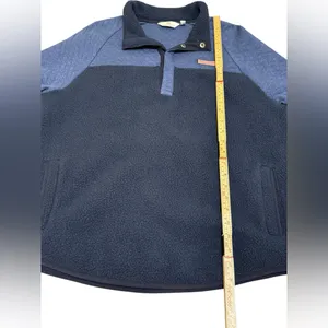 Vineyard‎ Vines Mixed Media Sherpa Shep Shirt Pullover in Blue Quilted Fleece L thumbnail 7