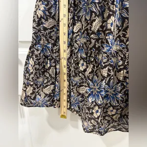 Madewell Amor Floral Mini Dress Size M NWT Cotton Sleeveless Blue Tan thumbnail 8