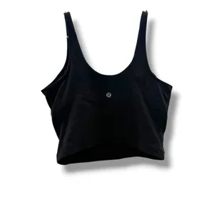 Lululemon Align Tank Top Womens 8 Black‎ Nulu Cropped V Neck Shelf Bra Yoga Gym thumbnail 2