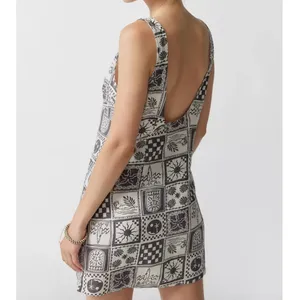 Urban Outfitters Charlotte Linen Mermaid Print Shift Dress XS NWT Nautical Mini thumbnail 3