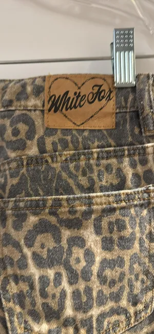 White Fox Leopard Low Rise Jeans thumbnail 3