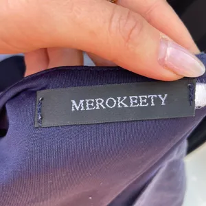 Navy Blue Merokeety cottage shirt dress sz M thumbnail 5