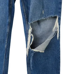 Abercrombie & Fitch The 90's Straight Ultra High Rise Jeans Ripped Knee Size 29 thumbnail 6