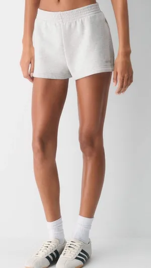 Aritzia Cozy Sweatfleece micro Short light gray loungewear activewear yoga gym thumbnail 1