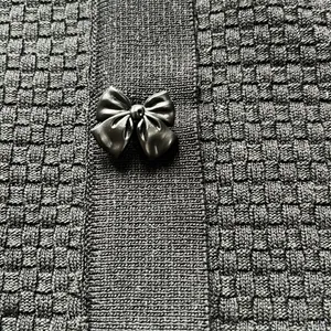 J. Ing Bow Button Cardigan Black Size XS thumbnail 4