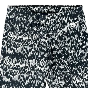 Nike Black Gray White Mottled Print Camouflage Soft Pull On Leggings size M thumbnail 4