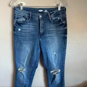 Old Navy Super Skinny‎ High Rise Distressed Denim Jeans thumbnail 3