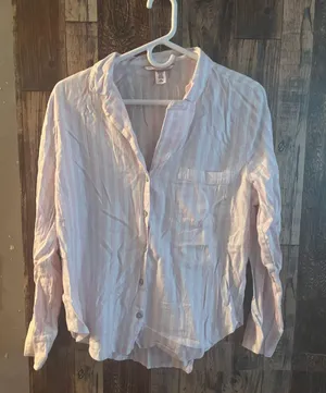 Cream Long Sleeve Button Down Shirt (109) thumbnail 2