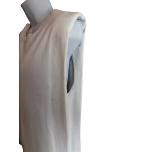 AllSaints Coni‎ Tank Mini Dress Small White Padded Shoulder Muscle Tee Dress thumbnail 3