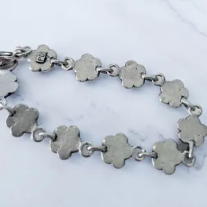 Vintage Premier Designs Clasp Bracelet Flowers with Iridescent Gems thumbnail 6