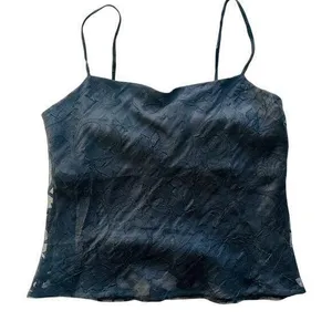 Vintage 90's Y2K Queue Black Camisole Tank Top Size Medium Spaghetti Strap thumbnail 1