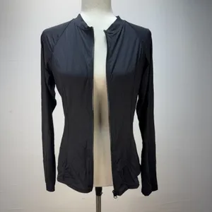 Niptuck Swim‎ Long Sleeve Full Zip Sun Safe Rashgurad Top Black Size 10 Jacket thumbnail 6